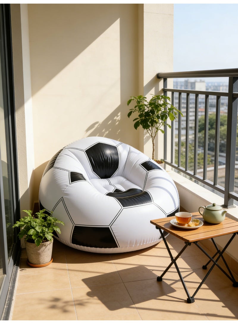 عام سميكة صديقة للبيئة مكتب المنزل PVC مريحة لتحريك أريكة كسولة عملية قابلة للنفخ لكرة القدم مقاومة للاهتراء - Image 3